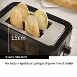 HAIER HTO5A3 011 TOSTAPANE I-MASTER SERIE 5 2 FETTE 1150W 7 IMPOSTAZIONI DI DORATURA FUNZIONE CRISPY SIDE VASCHETTA RACCOGLIBRICIOLE NERO