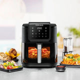 Rommelsbacher FRH 1700 friggitrice Singolo 8 L Indipendente 1700 W Friggitrice ad aria calda Nero, Acciaio inossidabile