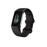 Fitbit Charge 6 AMOLED Braccialetto per rilevamento di attivit Nero (Fitbit Charge 6 Black Aluminium)