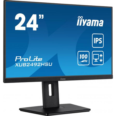 iiyama XUB2492HSU-B6 Monitor PC 60,5 cm [23.8] 1920 x 1080 Pixel Full HD LED Nero (iiyama ProLite XUB2492HSU-B6 - Monitor a LED - 24 [23.8 visualizzabile] - 1920 x 1080 Full HD [1080p] @ 100 Hz - IPS