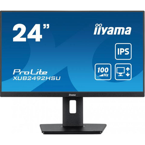 iiyama XUB2492HSU-B6 Monitor PC 60,5 cm [23.8] 1920 x 1080 Pixel Full HD LED Nero (iiyama ProLite XUB2492HSU-B6 - Monitor a LED - 24 [23.8 visualizzabile] - 1920 x 1080 Full HD [1080p] @ 100 Hz - IPS
