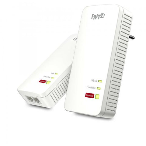 Powerline 1240 AX WLAN Set 1200 Mbit/s Collegamento ethernet LAN Wi-Fi Bianco 2 pz (FRITZ POWERLINE 1240AX WLAN SET - DE FH)