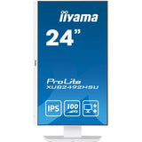 iiyama XUB2492HSU-W6 Monitor PC 60,5 cm [23.8] 1920 x 1080 Pixel Full HD LED Bianco (iiyama 24 Inch IPS Monitor XUB2492HSU-W6, Height Adjustable, Full HD, 100Hz, 0.4ms, FreeSync, HDMI, Display Port,