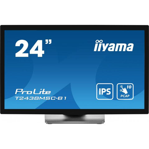 iiyama ProLite T2438MSC-B1 Monitor PC 60,5 cm [23.8] 1920 x 1080 Pixel Full HD LED Touch screen Nero (24 T2438MSC-B1 Touch Monitor - 24 Black LED Touchscreen Monitor Full HD DisplayPort USB and HDMI)