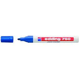 EDDING 750 MARCATORE PERMANENTE A VERNICE BLU PUNTA TONDA 2/4 mm CONF 10 Pz.