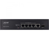 InLine Switch di rete Gigabit PoE+ 5 porte (4x PoE+), 1xSFP, 1Gb/s, desktop