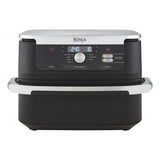 Ninja AF500EU friggitrice Doppia 10,4 L Indipendente 2470 W Friggitrice ad aria calda Nero, Stainless steel