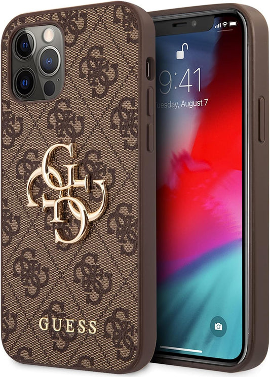 *** GUESS Hard Cover 4G Metal Logo Brown, fr Apple iPhone 12 / 12 Pro, GUHCP12M4GMGBR, Blister (GUHCP12M4GMGBR)