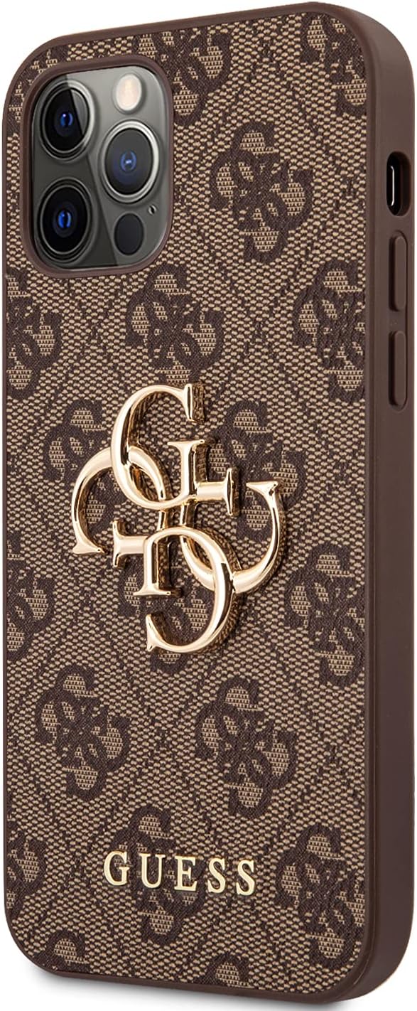 *** GUESS Hard Cover 4G Metal Logo Brown, fr Apple iPhone 12 / 12 Pro, GUHCP12M4GMGBR, Blister (GUHCP12M4GMGBR)