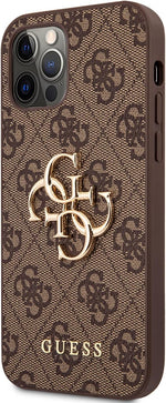 *** GUESS Hard Cover 4G Metal Logo Brown, fr Apple iPhone 12 / 12 Pro, GUHCP12M4GMGBR, Blister (GUHCP12M4GMGBR)
