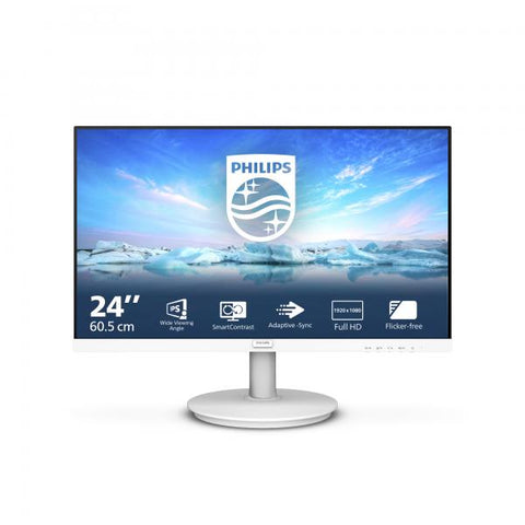 MONITOR PHILIPS 23,6VA MM VGA HDMI 4MS BIANCO PHILIPS 241V8AW/00 16:9 3000:1