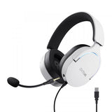 TRUST GXT 490W FAYZO 7.1 CUFFIE GAMING USB OVER-EAR CON MICROFONO AUDIO SURROUND 7.1 DRIVER 50mm ILLUMINAZIONE RGB NOISE CANCELLING BIANCO