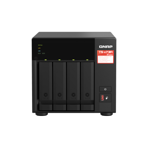 QNAP TS-473A-SW5T BUNDLE TS-473A SERVER NAS 4 ALLOGGIAMENTI SATA 6GB/S RAID JBOD, RAID 0, 1, 10, 5, 6 RAM 8GB 2.5 GIGABIT ETHERNET + SWITCH QSW-1105-5T