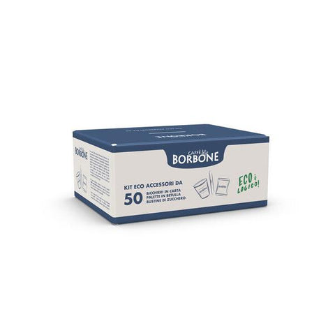 Borbone Kit Accessori EcoLogico 50pz Bicchierini+Bus.Zucc+Palette