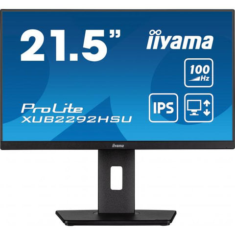 iiyama ProLite XUB2292HSU-B6 Monitor PC 54,6 cm [21.5] 1920 x 1080 Pixel Full HD LED Nero (iiyama ProLite XUB2292HSU-B6 21.5' 100Hz IPS Display with Height Adjust Stand)