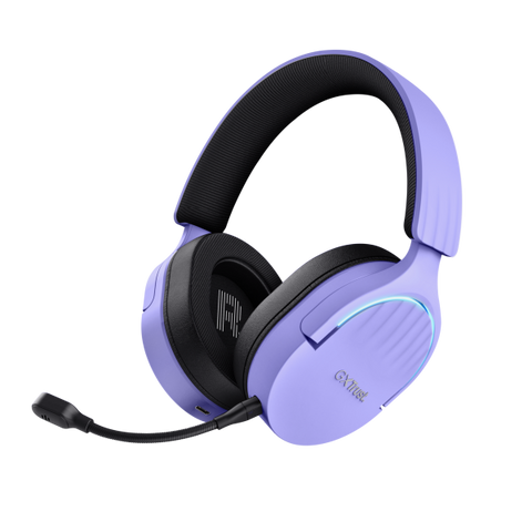 Trust GXT 491P FAYZO Auricolare Con cavo e senza cavo A Padiglione Giocare USB tipo A Bluetooth Nero, Viola