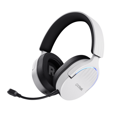 Trust GXT 491W FAYZO Auricolare Con cavo e senza cavo A Padiglione Giocare USB tipo-C Bluetooth Nero, Bianco