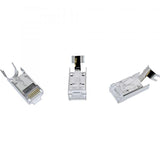 InLine Connettore a crimpare Cat.6A RJ45 schermato, nero, 100 pz.