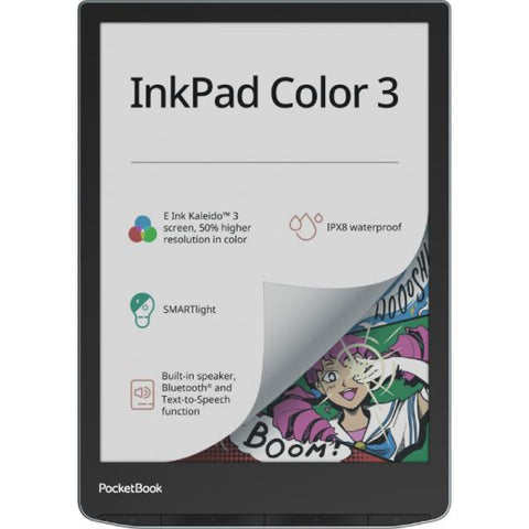 PocketBook InkPad Color 3 lettore e-book Touch screen 32 GB Wi-Fi Nero, Grigio (PocketBook InkPad Color 3 Storty Sea)