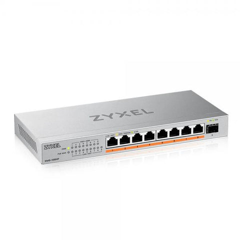 Zyxel XMG-108HP Non gestito 2.5G Ethernet [100/1000/2500] Supporto Power over Ethernet [PoE] (Zyxel XMG-100 Series XMG-108HP - Switch - non gestito - unmanaged - 8 x 100/1000/2.5G [PoE++] + 1 x Gigab