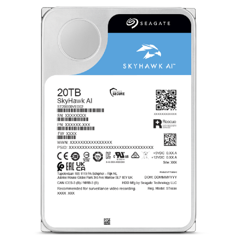 Seagate SkyHawk AI 20 TB 3.5" 12 TB Serial ATA III