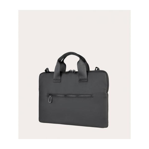 TUCANO GOMMO BORSA SUPERSLIM PER NOTEBOOK DA 14" E MACBOOK AIR 15" IN MATERIALE GOMMATO IMPERMEABILE TASCA ESTERNA CON TRACOLLA NERO