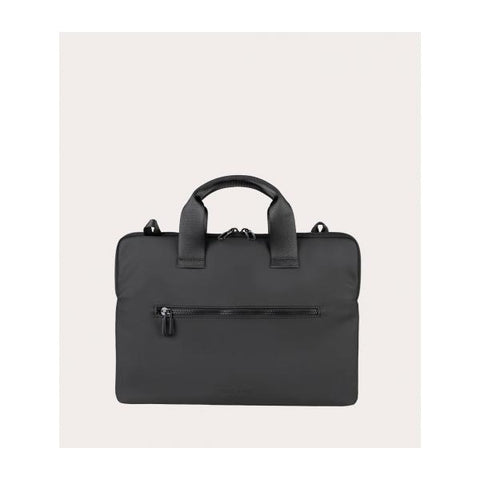 TUCANO GOMMO BORSA SUPERSLIM PER NOTEBOOK DA 14" E MACBOOK AIR 15" IN MATERIALE GOMMATO IMPERMEABILE TASCA ESTERNA CON TRACOLLA NERO
