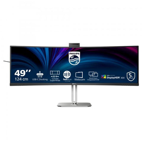 Monitor Philips 49B2U6900CH/00 para PC, 124 cm [48,8"], 5120 x 1440 píxeles, Dual QHD LCD, negro (Philips 49B2U6900CH - Serie 6000 - monitor LED curvo - USB - 49" [48,8"] - 5120 x 1440 Dual QHD)
