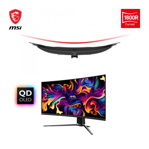 MSI MAG 341CQPDE QD-OLED Monitor PC 86,4 cm (34") 3440 x 1440 Pixel UltraWide Quad HD QDOLED Nero