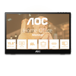 AOC T2 16T3EA Monitor PC 39,6 cm [15.6] 1920 x 1080 Pixel Full HD Nero (15.6 INCH FHD IPS PORTABLE USB C)