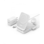 Anker B2557321 Caricabatterie per dispositivi mobili Cuffie, Auricolare, Smartphone, Orologio intelligente Bianco AC Carica wireless Ricarica rapida Interno (Anker MagGo Magnetic WL Charger 15W Wh)