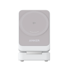 Anker B2557321 Caricabatterie per dispositivi mobili Cuffie, Auricolare, Smartphone, Orologio intelligente Bianco AC Carica wireless Ricarica rapida Interno (Anker MagGo Magnetic WL Charger 15W Wh)