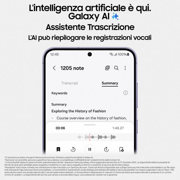 SAMSUNG S921 GALAXY S24 5G 6.2" FHD+ OCTA CORE 256GB RAM 8GB 5G Ai INTELLIGENZA ARTIFICIALE ITALIA ONYX BLACK