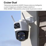 IMOU CRUISER DUAL TELECÁMARA MOTORIZZADA DA ESTERNO 10MPx 3K 3,60 mm Lente Fisso - 15 fps - CMOS - Wi-Fi - IP66
