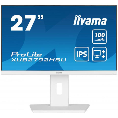iiyama ProLite XUB2792HSU-W6 LED display 68,6 cm [27] 1920 x 1080 Pixel Full HD Bianco (iiyama ProLite XUB2792HSU-W6 - Monitor a LED - 27 - 1920 x 1080 Full HD [1080p] @ 100 Hz - IPS - 250 cd/m? - 13