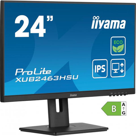 iiyama ProLite XUB2463HSU-B1 Monitor PC 60,5 cm [23.8] 1920 x 1080 Pixel Full HD LED Nero (iiyama ProLite XUB2463HSU-B1 - Monitor a LED - 24 [23.8 visualizzabile] - 1920 x 1080 Full HD [1080p] @ 100