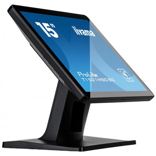 IIYAMA PROLITE T1521MSC-B2 15" LED XGA TOUCH SCREEN 4:3 8ms 800:1 ALTOPARLANTI VGA HDMI NERO