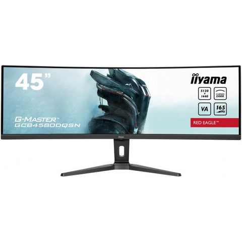 iiyama G-MASTER RED EAGLE CURVED Monitor PC 113 cm [44.5] 5120 x 1440 Pixel Dual QHD LED Nero (iiyama G-MASTER Red Eagle GCB4580DQSN-B1 - Monitor a LED - gaming - curvato - 45 [44.5 visualizzabile] -
