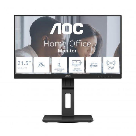 AOC E2 22E2UMF LED display 54,6 cm [21.5] 1920 x 1080 Pixel Full HD Nero (AOC 22E2UMF - Monitor a LED - 22 [21.5 visualizzabile] - 1920 x 1080 Full HD [1080p] @ 75 Hz - VA - 3000:1 - HDMI, VGA, Displ