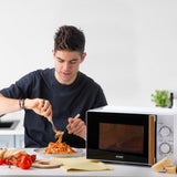 Domo DO2720 forno a microonde Bianco, Legno Solo microonde Superficie piana 200 L 700 W