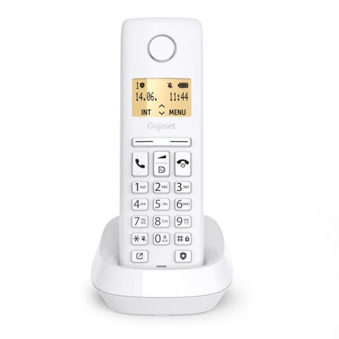 GIGASET PURE 100 TELFONO CORDLESS ECO DECT FUNZIONE BLOCCO CHIAMATE DA LISTA DI BLOCCO RUBRICA 50 CONTATTI BIANCO