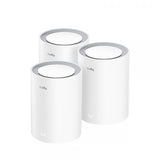 Cudy M3000 3-PACK sistema Wi-Fi Mesh Dual-band (2.4 GHz/5 GHz) Wi-Fi 6 (802.11ax) Grigio, Bianco 1 Interno