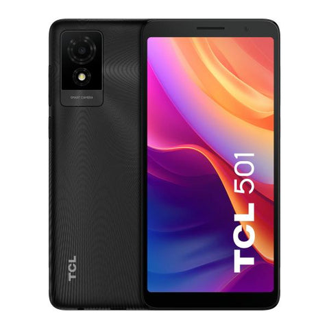 TCL 501 15,2 cm [6] Doppia SIM Android 14 4G 2 GB 32 GB 3000 mAh Nero (TCL 501 BLACK 32GB)