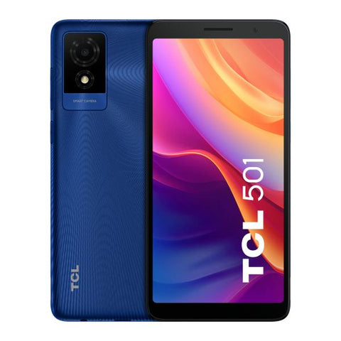 TCL 501 15,2 cm [6] Doppia SIM Android 14 4G 2 GB 32 GB 3000 mAh Blu (TCL 501 BLUE 32GB)