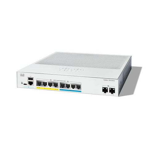 CISCO CATALYST 1300-8MGP-2X SWITCH GESTITO L3 4 X GIGABIT ETHERNET + 4 X 100/1000/2.5G + 2 X 10 GIGABIT SFP+ POE+ (120 W) MONTABILE SU RACK