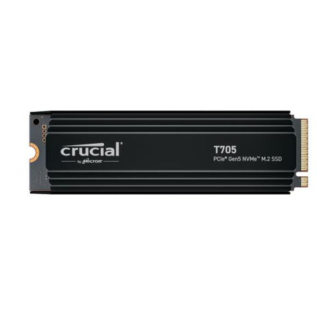 CRUCIAL T705 SSD 1TB INTERNO M.2 NVME 2280 PCI EXPRESS 5.0 CON DISSIPATORE INTEGRATO NERO