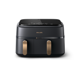 PHILIPS NA352/00 FRIGGITRICE AD ARIA DUAL BASKET 2750W 9 LT 1,5 KG DOPPIO CESTELLO TECNOLOGIA RAPID AIR PLUS 8 PROGRAMMI ANTRACITE