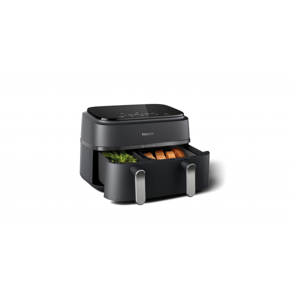 PHILIPS NA352/00 FRIGGITRICE AD ARIA DUAL BASKET 2750W 9 LT 1,5 KG DOPPIO CESTELLO TECNOLOGIA RAPID AIR PLUS 8 PROGRAMMI ANTRACITE
