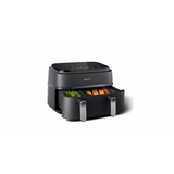 PHILIPS NA352/00 FRIGGITRICE AD ARIA DUAL BASKET 2750W 9 LT 1,5 KG DOPPIO CESTELLO TECNOLOGIA RAPID AIR PLUS 8 PROGRAMMI ANTRACITE