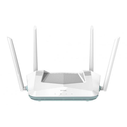 D-LINK EAGLE PRO AI R32 ROUTER WI-FI 6 AX3200 DUAL BAND 2.4/5GHz 4 PORTE GIGABIT WPA3 MU-MIMO BIANCO